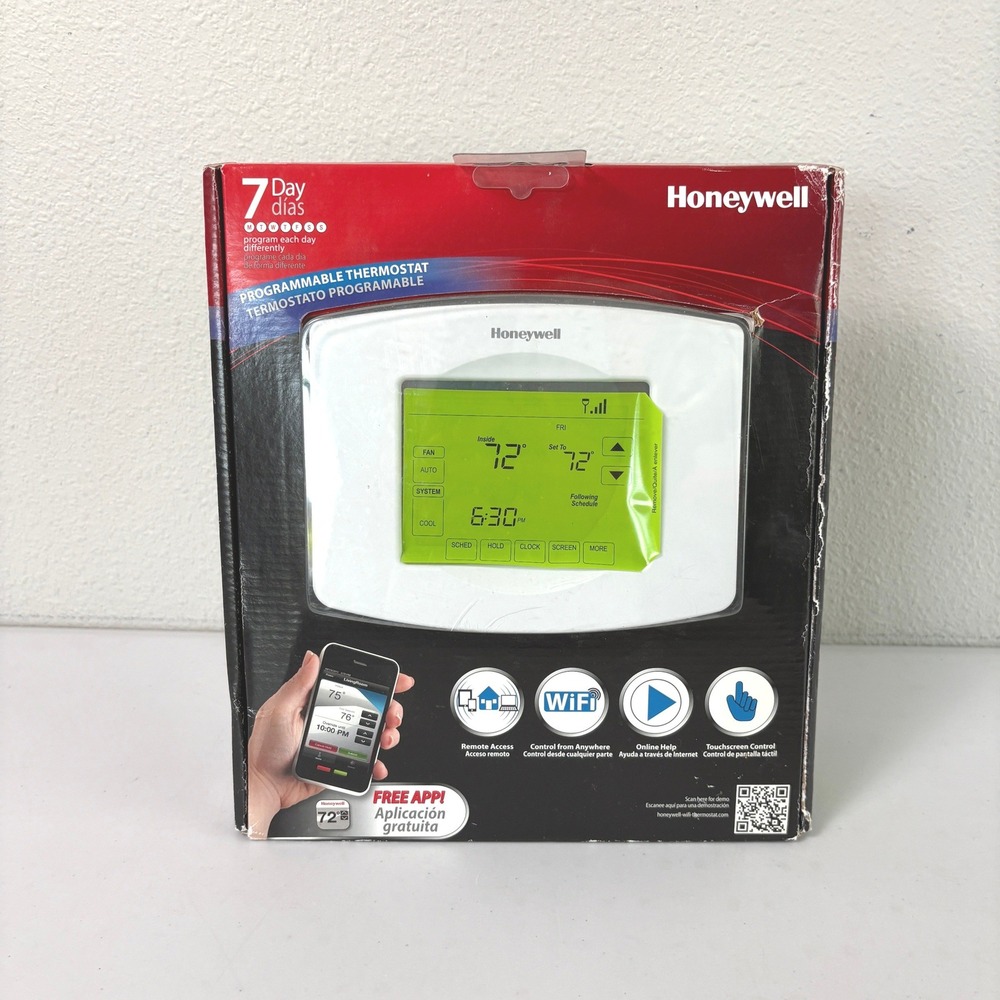 Honeywell WiFi 7-Day Programmable Thermostat RTH8580WF Touchscreen White